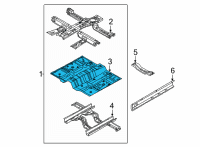 OEM Hyundai Santa Cruz Floor Pan Diagram - 65101K5000