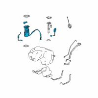 OEM 2008 Chevrolet Equinox Module Kit, Fuel Tank Fuel Pump (W/O Fuel Level Sensor) Diagram - 19153667