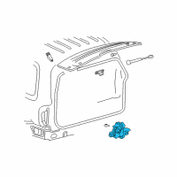 OEM Jeep Liberty Liftgate Glass Latch Diagram - 55360357AC