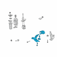 OEM Honda Arm Assembly, Left Front (Lower) Diagram - 51360-SWA-A01