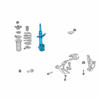 OEM 2007 Honda CR-V Shock Absorber Unit, Left Front Diagram - 51606-SWA-A04