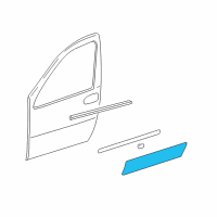 OEM Pontiac Montana Lower Molding Diagram - 15198634