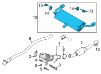 OEM 2021 Ford Escape MUFFLER ASY - REAR Diagram - LX6Z-5A289-C