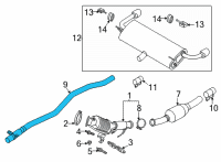 OEM Ford Escape MUFFLER ASY Diagram - LX6Z-5230-X