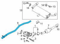 OEM 2022 Ford Escape MUFFLER ASY Diagram - LX6Z-5230-X