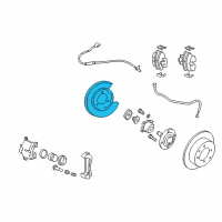 OEM 2008 Hyundai Sonata Plate Assembly-Rear Brake Back, LH Diagram - 58251-3K101