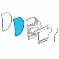 OEM 2020 Chevrolet Blazer Door Weatherstrip Diagram - 42440844