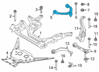 OEM BMW M8 Gran Coupe Top Left Camber Correction Control Arm Diagram - 31-10-8-053-331