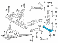 OEM BMW M8 Gran Coupe WISHBONE, BOTTOM, WITH RUBBER Diagram - 31-10-8-096-242