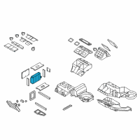 OEM 2002 GMC Envoy Evaporator Kit, A/C Diagram - 52495720