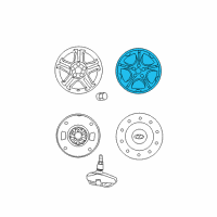 OEM 2005 Hyundai Tiburon Aluminium Wheel Assembly Diagram - 52910-2C200