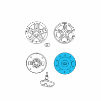 OEM Hyundai Tiburon Wheel Hub Cap Assembly Diagram - 52960-2C600