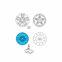 OEM Hyundai Tiburon Wheel Cap Assembly Diagram - 52910-2C910
