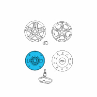 OEM 2004 Hyundai Tiburon Wheel Cap Assembly Diagram - 52910-2C910