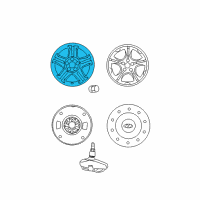 OEM 2007 Hyundai Tiburon Aluminium Wheel Assembly Diagram - 52910-2C550