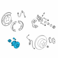 OEM 2018 Lexus ES300h Rear Axle Hub & Bearing Assembly, Right Diagram - 42450-33050