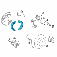 OEM 2014 Lexus ES300h Shoe Assembly, Parking Brake Diagram - 46540-33020