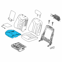 OEM Mercury Milan Seat Cushion Pad Diagram - 9N7Z-54632A23-A