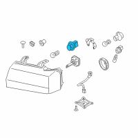 OEM Ford Explorer Sport Trac Park Lamp Bulb Socket Diagram - 4F9Z-13411-A