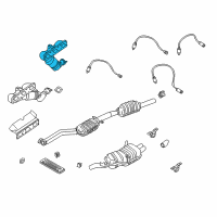 OEM 2000 BMW Z3 Exchange. Exhaust Manifold With Catalyst Diagram - 11-62-7-503-675