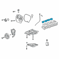 OEM Cadillac CT6 Intake Manifold Gasket Diagram - 55502650