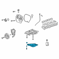 OEM 2022 Cadillac XT6 Lower Oil Pan Diagram - 12717172