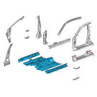 OEM 2010 Honda Accord Floor, FR. Diagram - 65100-TA5-A02ZZ