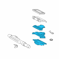 OEM Ford F-150 Air Cleaner Assembly Diagram - 3L3Z-9661-DA