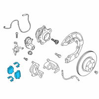 OEM BMW 750i xDrive Rear Disc Brake Pad Set Diagram - 34-21-6-870-552