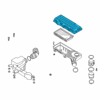 OEM 2005 Kia Rio Cover-Air Cleaner Diagram - 0K30C13Z01C