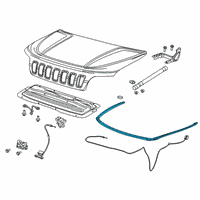 OEM 2019 Jeep Cherokee Seal-Hood To Grille Diagram - 68486195AA