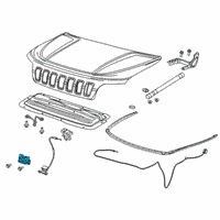 OEM 2021 Jeep Cherokee Seal-Hood To Fender Diagram - 68493710AA