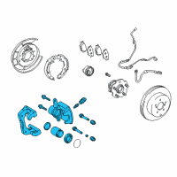 OEM Lexus HS250h Rear Passenger Disc Brake Cylinder Assembly Diagram - 47830-75010