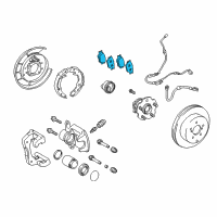 OEM Lexus HS250h Rear Disc Brake Pad Kit Diagram - 04466-75010