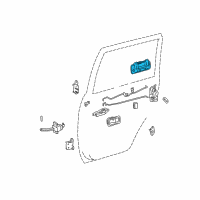 OEM 2005 Lexus LX470 Rear Door Outside Handle Assembly, Right Diagram - 69230-60081-C0