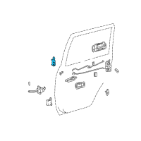 OEM 2005 Lexus LX470 Hinge Assy, Rear Door, Upper RH Diagram - 68750-60071