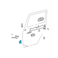 OEM 2005 Lexus LX470 Hinge Assy, Rear Door, Lower RH Diagram - 68770-60031