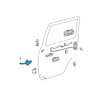 OEM 1999 Lexus LX470 Check Assy, Rear Door, RH Diagram - 68630-60051