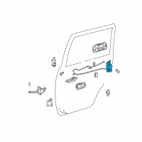 OEM 2006 Lexus LX470 Rear Door Lock Assembly, Right Diagram - 69050-60062