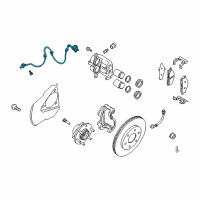 OEM Infiniti QX56 Sensor Assembly-Anti SKID, Front RH Diagram - D7910-ZR00B