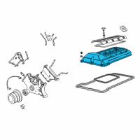 OEM 1998 BMW 740i Rocker Box Cover Left Diagram - 11-12-1-742-131