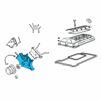 OEM BMW 840Ci Timing Case Cover, Bottom Diagram - 11-14-1-702-543