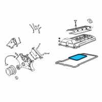 OEM BMW 840Ci Valve Cover Gasket Diagram - 11121747023