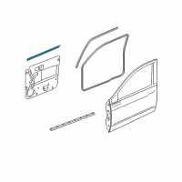 OEM 2011 Ram Dakota Seal-Front Door Diagram - 55359404AD