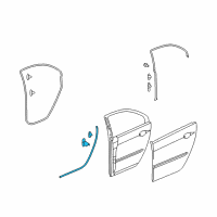 OEM Acura RL Sub-Seal, Right Rear Door (Lower) Diagram - 72829-SJA-A01