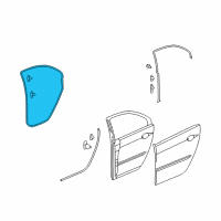 OEM 2005 Acura RL Weatherstrip, Right Rear Door Diagram - 72810-SJA-A01