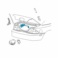 OEM Ford Mustang Latch Assembly Diagram - 6R3Z-6343200-B