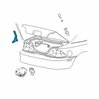 OEM Ford Mustang Hinge Diagram - 6R3Z-5442700-AA