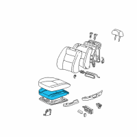 OEM 1999 Lexus ES300 Pad, Front Seat Cushion Diagram - 71511-33100
