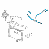 OEM 2009 Hummer H2 Radiator Surge Tank Outlet Hose Diagram - 19130372